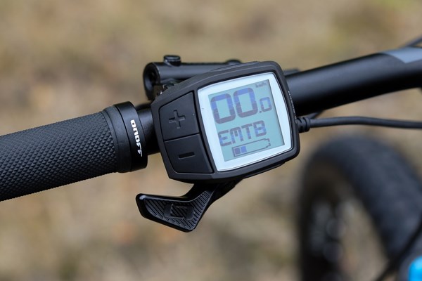 A view of the Computer on the E Bike which offers multiple features